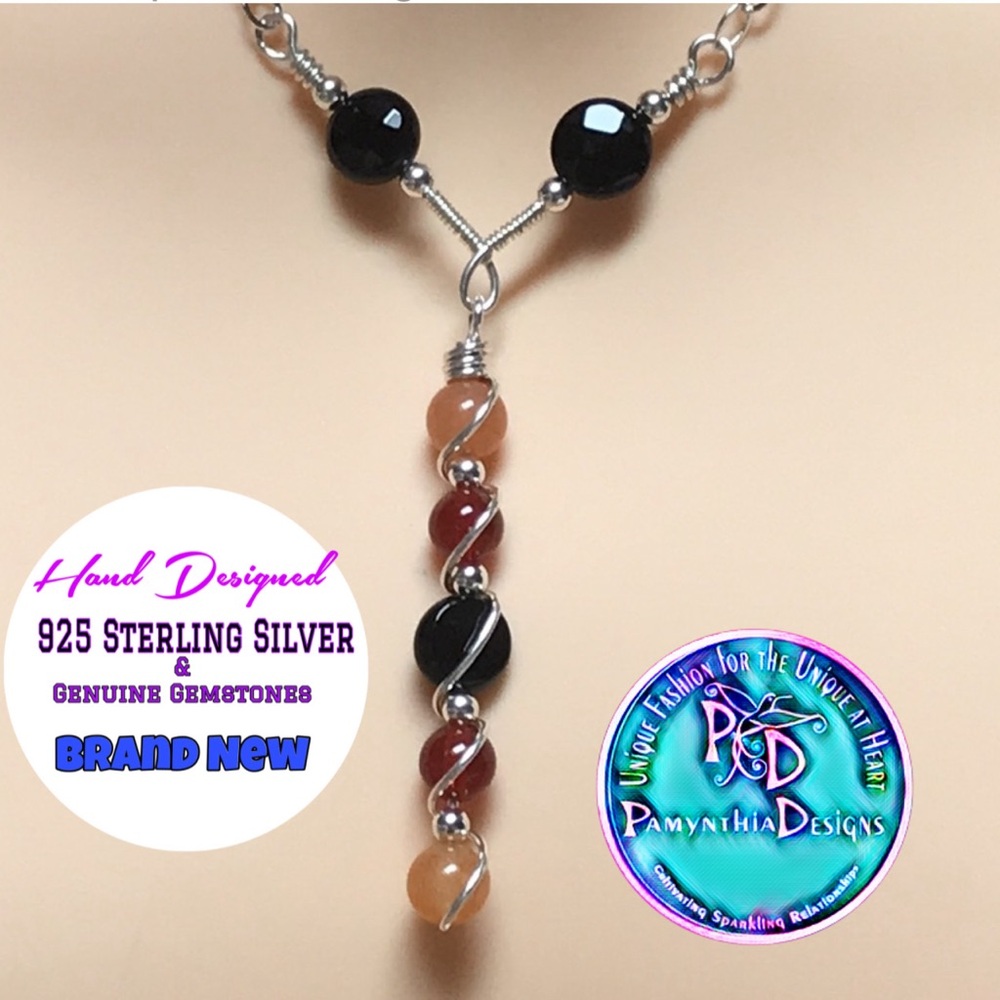 Solar Eclipse- Onyx, Red Agate,Orange Aventurine … - image 1